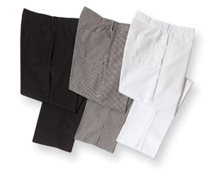 Chef Designs Cook Pants with Zipper Fly White 